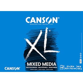 Canson XL Mixed Media Paper Pad for Drawing, Painting, and Art, 22 x 30 inches, 18 Sheets