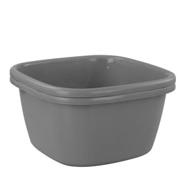 Yarebest 2-Pack Grey 18 Quart Dishpan Plastic Wash Basin Large Wash Tub