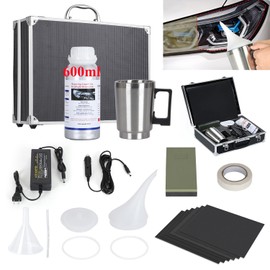 Headlight Repair Kit,Automobile Headlight Restoration Kits with 600ML Repair Liquid,Car Headlight Polish Repair Tool for Repair Headlight Yellowing, Haze, Scratches