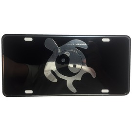 CustoMonsterDesigns Yin Yang Good and Evil Balance Honu Sea Turtle Heavy Duty Aluminum License Plate S2