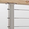 Deck Man 2 Pack Stainless Steel Cable Railing Post(2"×2") with