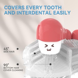 yeklike Adult u-Shaped Electric Toothbrush, 360 ° Cleaning, ultrasonic Toothbrush for Cleaning Teeth, Wireless Rechargeable Automatic Toothbrush Set for Travel or Home use