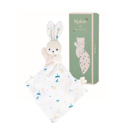 Kaloo - Carré Douceur - Hasen-Schmusetuch Zart-Weiß - Plüschtier - Tuch 18 x 18 cm Weiß - Umweltfreundliche Materialien - FSC Geschenkbox - Ab Geburt, K972000