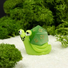 World of Dice Dice Snail Creative Dice Gimmick Snail with Setting for D20 Dice Snail House for DND RPG Tabletop Player Collectors