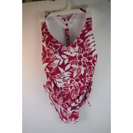 Kona Sol Women's Side Cinch Ring Back One Piece Swimsuit - Kona Sol - Pink - Medium