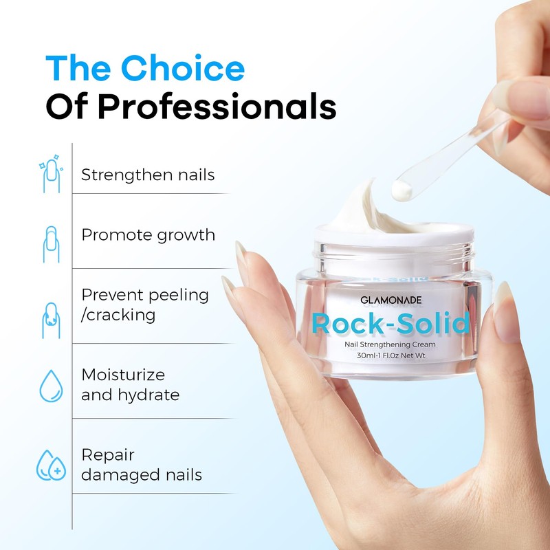 Glamonade Hard Nail Strengthening Cream: Nail strengthener and Cuticle Treatment