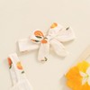 Baby Girl Summer Outfit Peaches print Sleeveless Ruffle Butt Romper