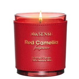 M&SENSE Citrus Floral Scented Soy Candles, Naturally Scented Vegan Soy Candle, 10oz 42-Hour Long Last Burning Time, No Toxin Bathtub Relaxing Stress Relief Home Fragrance for Women and Man