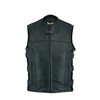 Leatherick Mens Warrior Style Leather Motorcycle Vest for Men with