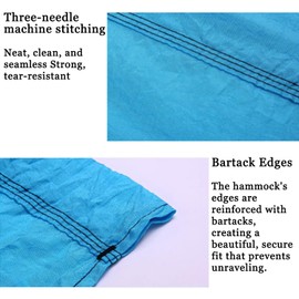 Camping Hammock - Double/Single Size Lightweight Nylon Hammock 660lbs Capacity - Portable for Backpacking, Hiking, Travel - Breathable & Quick-Drying Parachute Fabric 300x200cm (Red)