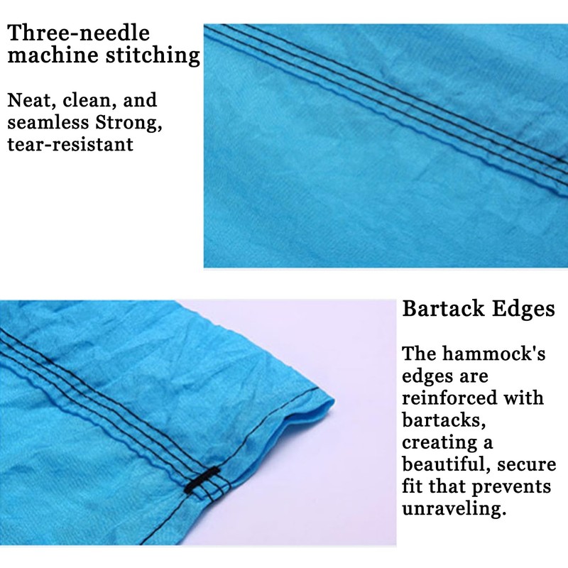 Camping Hammock - Double/Single Size Lightweight Nylon Hammock 660lbs Capacity
