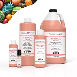 Aroma Depot Tropical Fruit 4 fl oz. Fragrance Oil I Perfume I Skin Oil I Scented Oil for DIY Projects Bath Bombs, Body Butters, Creams & Lotions. Works for Diffuser, Burners, or Warmers.