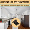 NOV FIRE 3/8"Inset Cabinet Hinge Black,8 Pack Self-Closing Hinge for