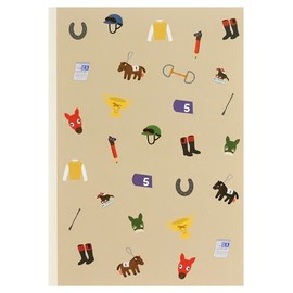 Greeting Life KEIBA Horse Racing A5 Notebook Goods ETN-213 Beige