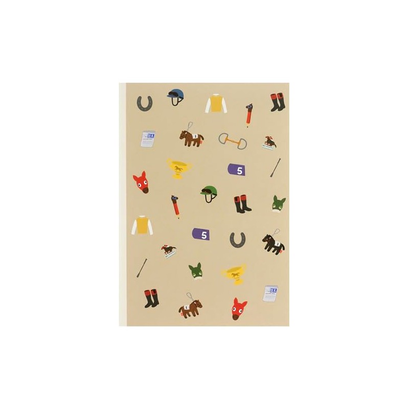 Greeting Life KEIBA Horse Racing A5 Notebook Goods ETN-213 Beige