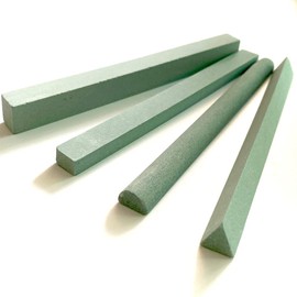 Flushbay Piece Sharpening Stone Set Assorted Shapes Chisel Sharpening Stone Kit Wood Carving Knife Sharpener Tool Assorted Shapes Sharpening Stones Polishing Stone Set (Green)