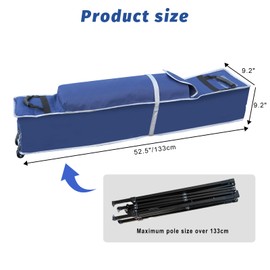 KAMPKEEPER Canopy Bag Replacement, 52inch Wheeled Tent Storage Bags for 10x10 Pop Up Shelters and Canopy Tents, 1680D Waterproof Oxford Fabric Replacement Parts