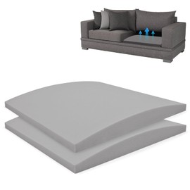 BUYUE Sagging Furniture Fix Cushion, Support Pad for Sofas, Couches, Recliners High Density Foam Replacement Parts，DIY Repair Cuttable (22x 22x 2.4 Gray, 2 PCS)