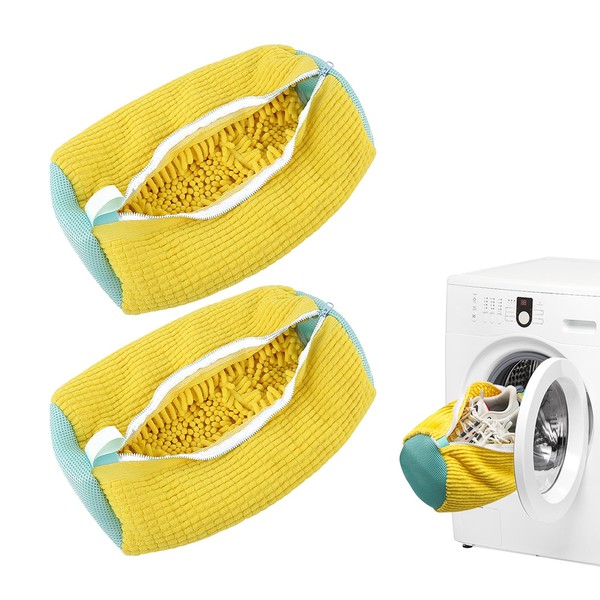 XAEIOCIF-Shoe Washing Net for Shoe Washing Net Durable Yellow [Machine