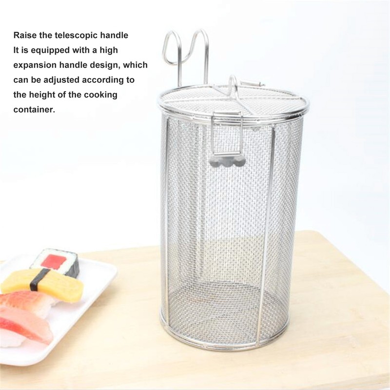 Stainless Steel Spice Seasoning Strainer Collapsible Telescopic Handle Soup Seasonings