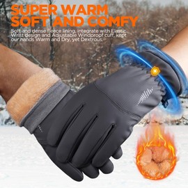 RIVMOUNT Winter Gloves Women Men Touch Screen Waterproof Warm Gloves, for Cold Weather Running, Driving, Cycling, Biking, Riding, Walking, Hiking, Outdoor Sports, Daily Work