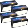 4 Pack 368 LED Solar Motion Sensor Lights Outdoor, Solar