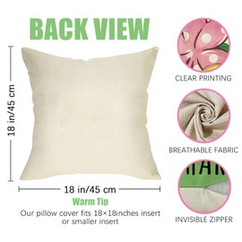 Fahrendom St Patricks Day Lucky Charms Decorative Throw Pillow Covers 18 x 18 Set of 4, Pink Shamrock Clover Leprechaun Top Hat Outdoor Pillowcase, Spring Irish Pinch Me Sofa Cushion Case Home Decor