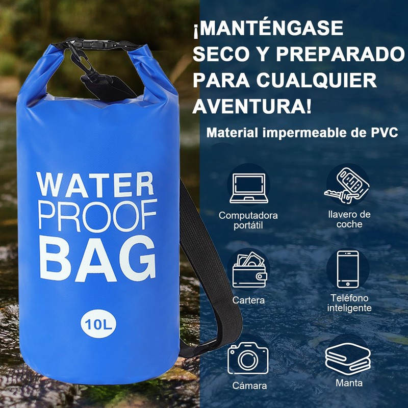 Bolsa Impermeable, Bolsa Seca Impermeable 5L y 10L, Mochila a