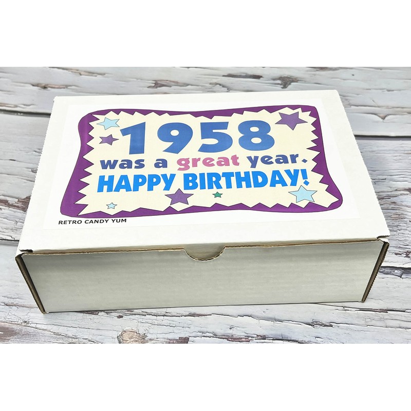 RETRO CANDY YUM ~ 1958 68th Birthday Gift Box Nostalgic