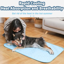 Tcairzl 2025 New Dog Cooling MatPad, Pet Cooling Mat, Portable PetCooling Pad for Dogs & Cats, Dog CoolingMat for Home and Outdoor Use, Washable Portable Pet CoolingPad for Dogs (Small)