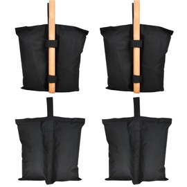 Pack of 4 Gazebo Sandbags with Velcro Fastening, Pop Up Gazebo Sandbags for Tent, Waterproof Sandbag for Gazebo Weights Stand, for Canopy, Umbrella, Trampoline, Patio Shelter