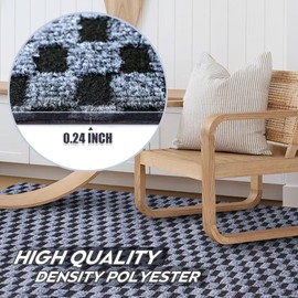 Gotohipi Runner Rug 6x9 Indoor Outdoor Utility Carpet,Area Rugs with Non Slip Rubber Backing for Hallway Kitchen Entryway Balcony Garage Stair Laundry Room