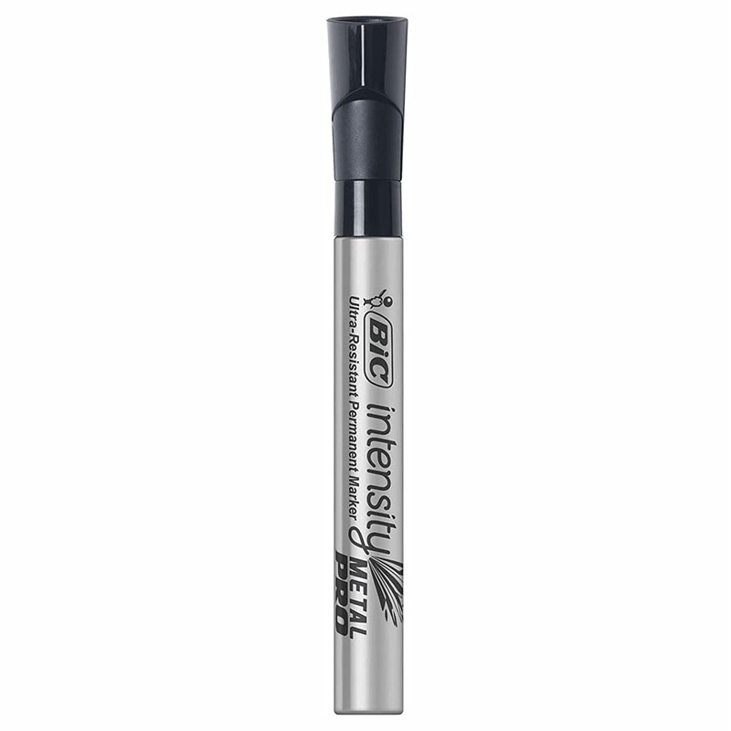 12 x BIC Intensity Metal Pro Permanent Markers Pens |