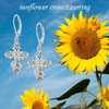 Cross Earrings 925 Sterling Silver Cross Dangle Drop Earring Gifts