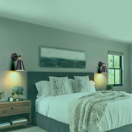 MWZ Black Rechargeable Wall Sconce Set of Two,Wireless Battery Operated Led Lighting with Remote Control, Modern Dimmable 12 RGB Color Temperatures Adjustable Angle Lamp with Hammered Metal Cone Shade