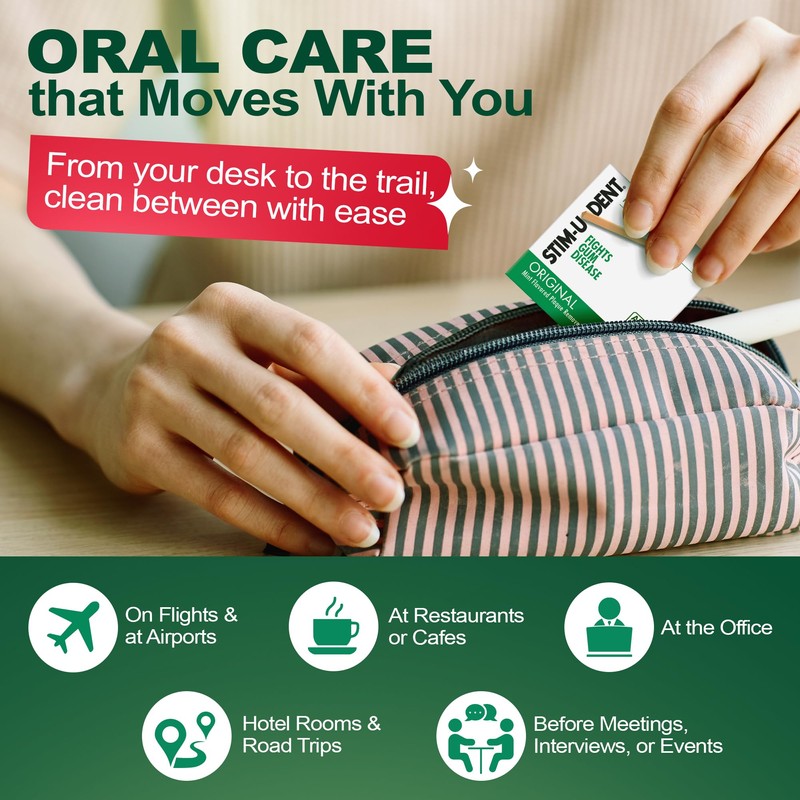 The Natural Dentist Stim-U-Dent Mint Dental Picks, Wooden Toothpicks for