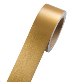 Ruaniao Peel and Stick PVC Self-Adhesive Border Trim, 2 Inch X 39 Ft PVC Baseboard Molding Trim Repair Tape, Light Brown Mirror Tape Border for Home Kitchen, Dining Room, Office, Bathroom