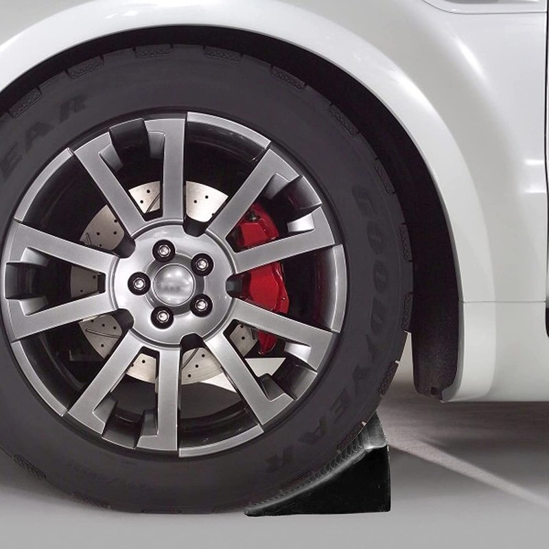 Fasmov 4 Pack Solid Rubber Heavy Duty Wheel Chock, Premium