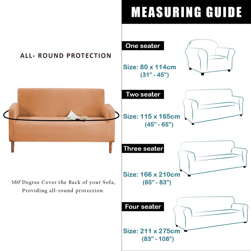 Weddecor Spandex Sofa Cover for Living Room Polyester Stretch Sofa
