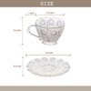 FYUEROPA Glass Coffee Cup Set with Saucer Tempered Glass, for