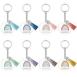 Ximalun Inspirational Keyrings for Women Motivational Acrylic Keyrings Thank You Gifts for Teacher Nurse Friends Appreciation Gifts for Employee Team Coworker
