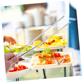 COLLBATH Stainless Steel Kitchen Tweezers for Cooking Food Tongs with Curved Tips -Handled Heat-Resistant Cooking Tool for BBQ and Seafood Essential Kitchen Utensil