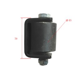 ALEKO Side Roller for Sliding Rolling Gate Guide Roller Black Guide with Bracket, 2-Inch