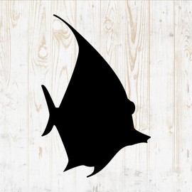 Fish Wall Decals Silhouette - Fish Wall Stickers - Fish Sea Nautical River Ocean Fisherman - Fish Room Decor for Bedroom Kitchen Laptop Water Bottle Car Window Decals DWSV5370