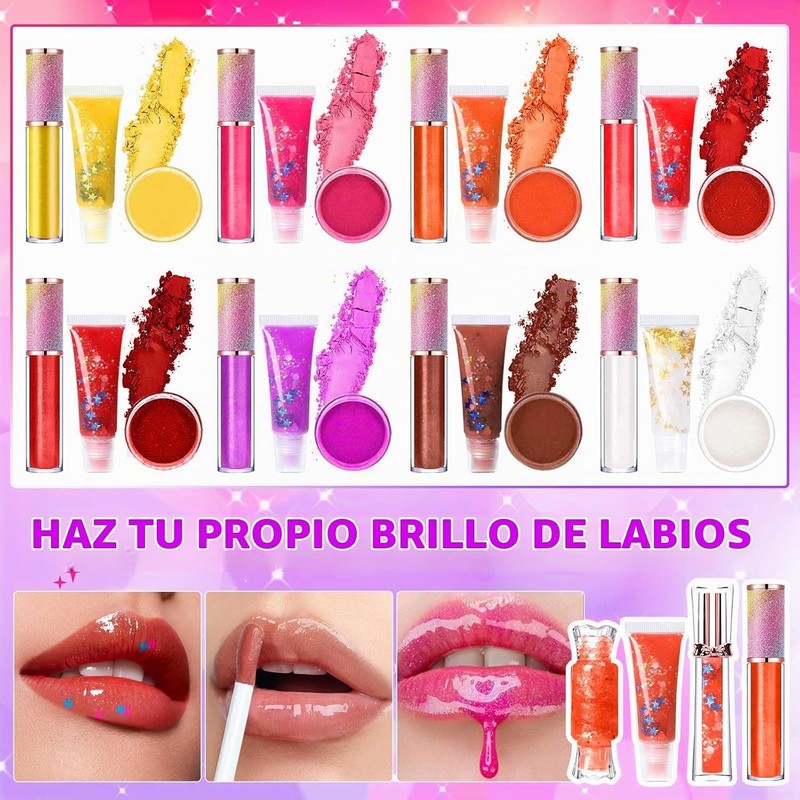 Jcoos Kit de fabricación de brillo de labios, juego de