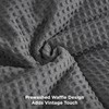 Bedsure Waffle Comforter Set King, Soft and Breathable Dark Grey