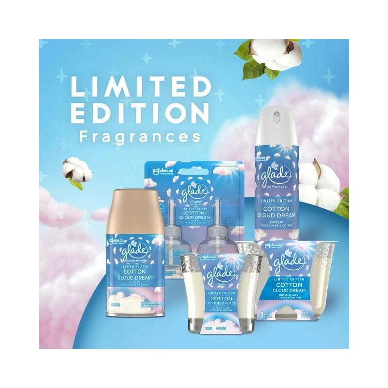 Glade PlugIns Scented Oil Warmer + Refill, Cotton Cloud Dream