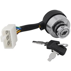 Ignition Switch with Key for 2.5-6.5KW Gas Generator 188F Starter, 6 Wire Ignition Lock Cylinder with Key