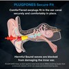 Plugfones Protector VL Audio Earbuds, OSHA Compliant Earplugs with Sound,