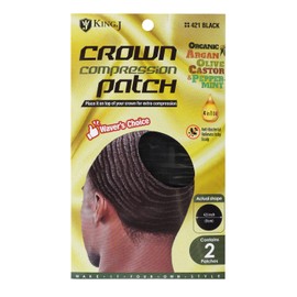 King.J Crown Patch 360 Waver's Compression 2pcs 4.5" Rapid Waver's Crown Compression Patches for Hair For Men (1Pack)
